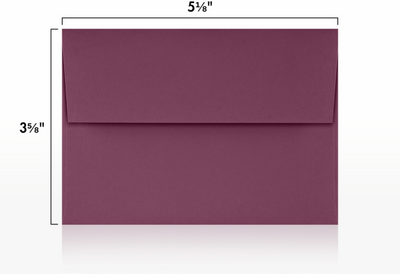 Vintage Plum Purple 32lb A1 Invitation Envelopes (3 5/8 x 5 1/8) with Peel & Seal