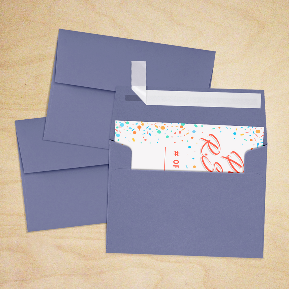 Wisteria Purple 32lb A1 Invitation Envelopes (3 5/8 x 5 1/8) with Peel & Seal