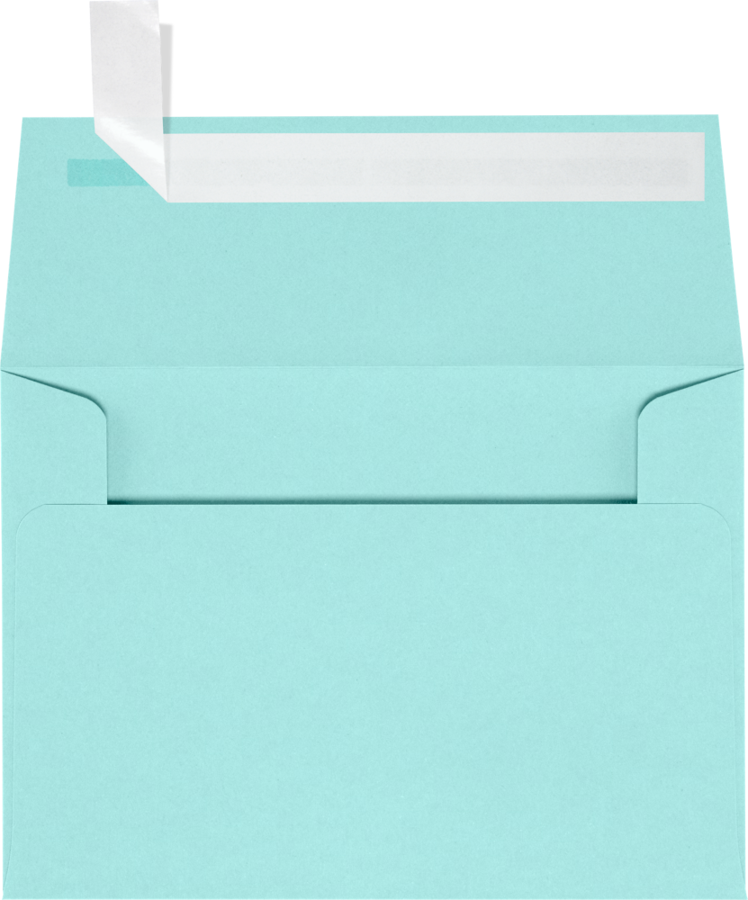 Seafoam Aqua Blue 32lb A1 Invitation Envelopes (3 5/8 x 5 1/8) with Peel & Seal