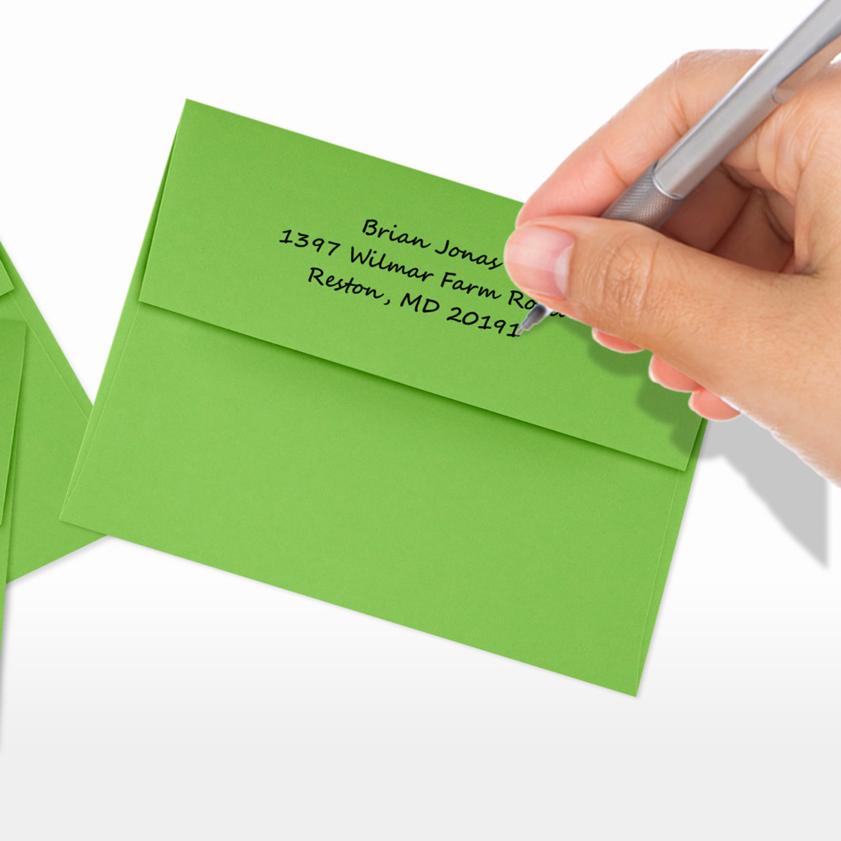 Lime Green 32lb A2 Invitation Envelopes (4 3/8 x 5 3/4) with Peel & Seal