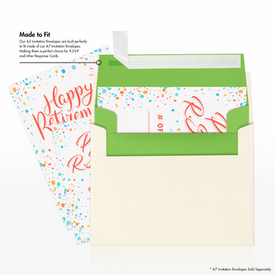 Lime Green 32lb A2 Invitation Envelopes (4 3/8 x 5 3/4) with Peel & Seal