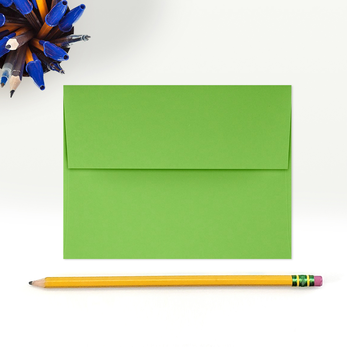 Lime Green 32lb A2 Invitation Envelopes (4 3/8 x 5 3/4) with Peel & Seal