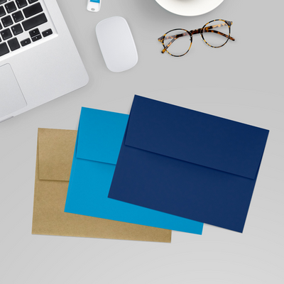 Navy Blue 32lb A2 Invitation Envelopes (4 3/8 x 5 3/4) with Peel & Seal