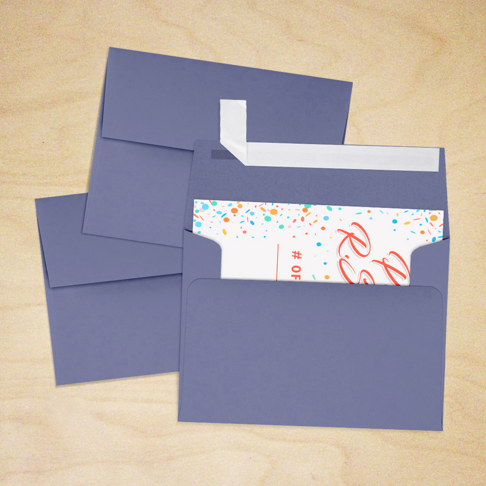 Wisteria Purple 32lb A2 Invitation Envelopes (4 3/8 x 5 3/4) with Peel & Seal