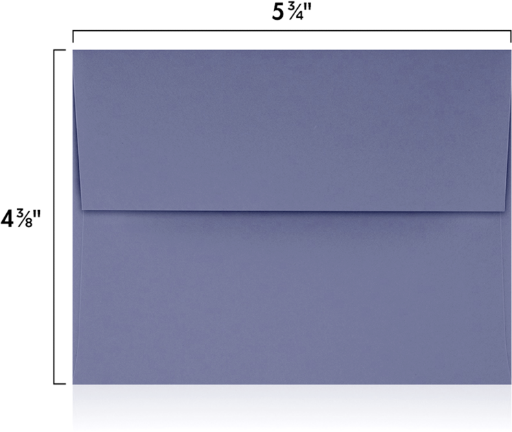Wisteria Purple 32lb A2 Invitation Envelopes (4 3/8 x 5 3/4) with Peel & Seal