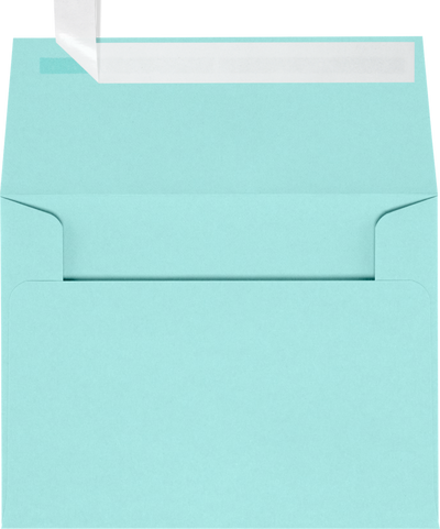 Seafoam Aqua Blue 32lb A2 Invitation Envelopes (4 3/8 x 5 3/4) with Peel & Seal