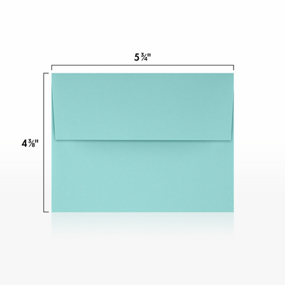Seafoam Aqua Blue 32lb A2 Invitation Envelopes (4 3/8 x 5 3/4) with Peel & Seal