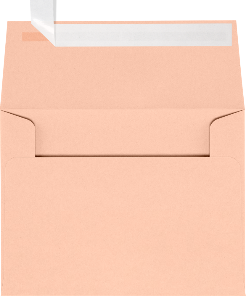 Blush Pink 32lb A2 Invitation Envelopes (4 3/8 x 5 3/4) with Peel & Seal