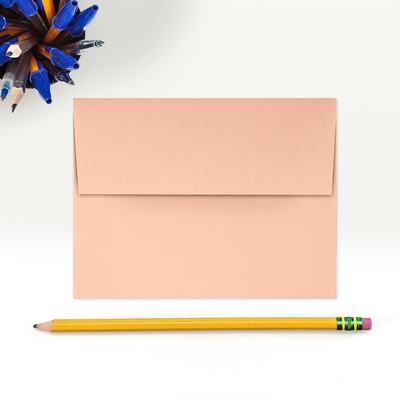 Blush Pink 32lb A2 Invitation Envelopes (4 3/8 x 5 3/4) with Peel & Seal