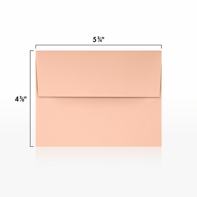 Blush Pink 32lb A2 Invitation Envelopes (4 3/8 x 5 3/4) with Peel & Seal