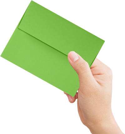 Lime Green 32lb A4 Invitation Envelopes (4 1/4 x 6 1/4) with Peel & Seal