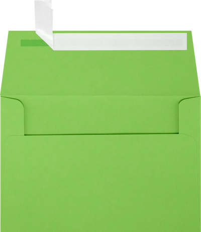 Lime Green 32lb A4 Invitation Envelopes (4 1/4 x 6 1/4) with Peel & Seal
