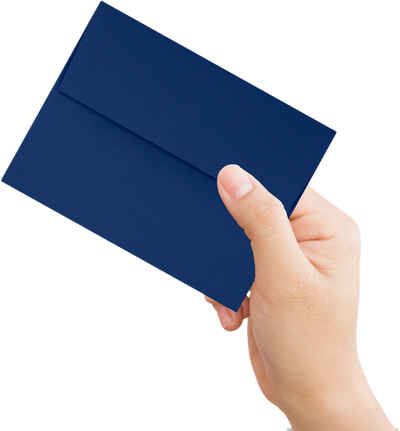 Navy Blue 32lb A4 Invitation Envelopes (4 1/4 x 6 1/4) with Peel & Seal