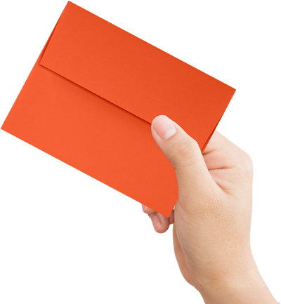 Mandarin Orange 32lb A4 Invitation Envelopes (4 1/4 x 6 1/4) with Peel & Seal