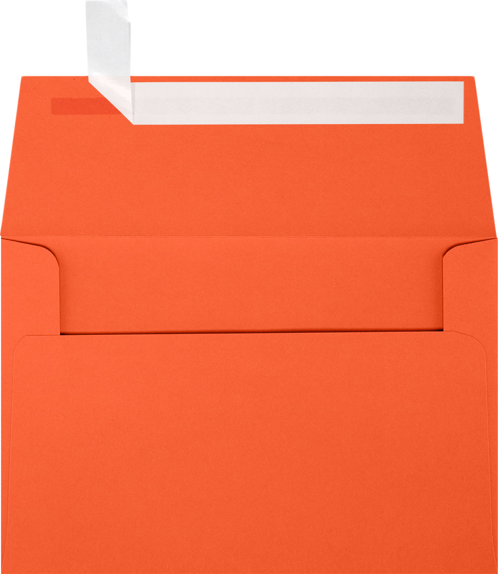 Mandarin Orange 32lb A4 Invitation Envelopes (4 1/4 x 6 1/4) with Peel & Seal
