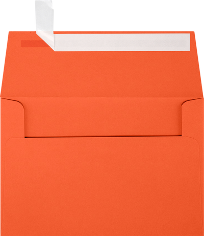 Mandarin Orange 32lb A4 Invitation Envelopes (4 1/4 x 6 1/4) with Peel & Seal