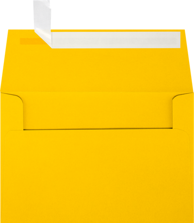 Sunflower Yellow 32lb A4 Invitation Envelopes (4 1/4 x 6 1/4) with Peel & Seal