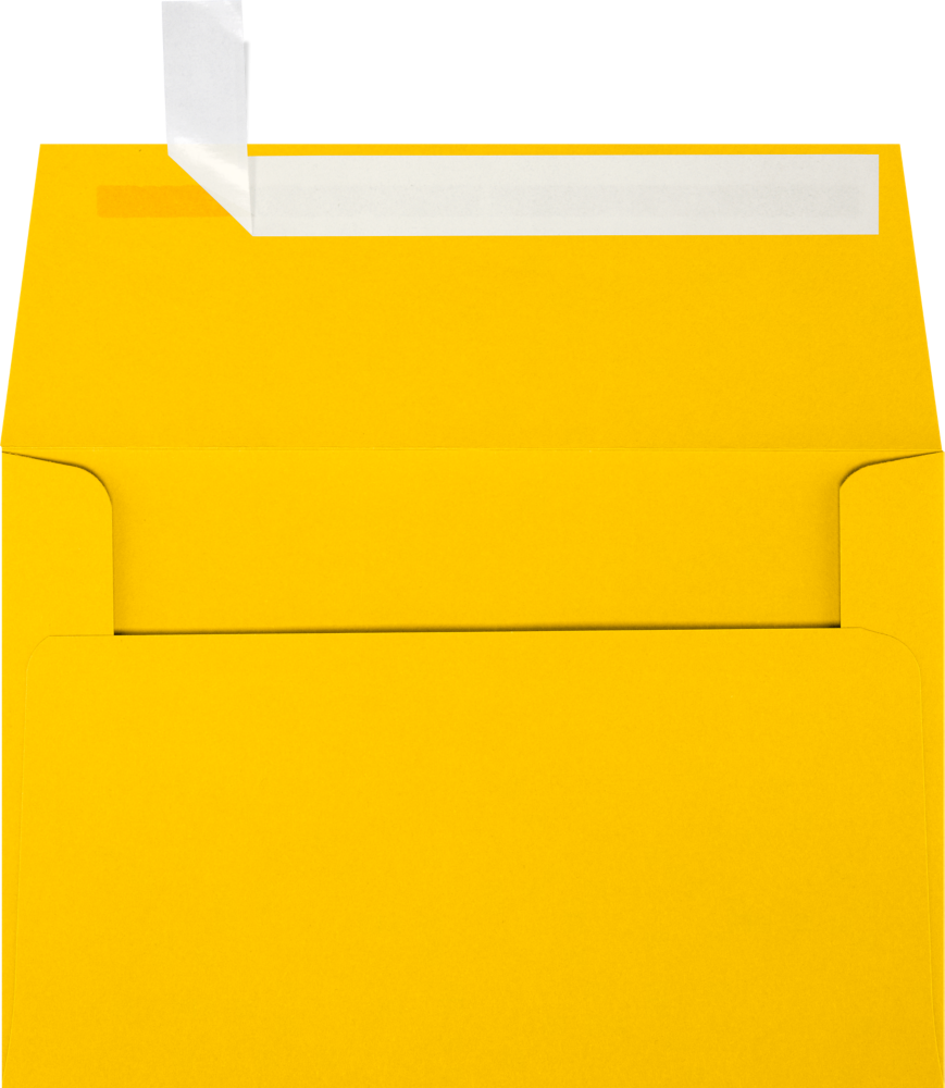 Sunflower Yellow 32lb A4 Invitation Envelopes (4 1/4 x 6 1/4) with Peel & Seal