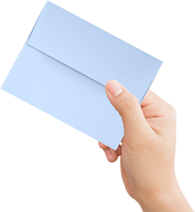 Baby Blue 32lb A4 Invitation Envelopes (4 1/4 x 6 1/4) with Peel & Seal