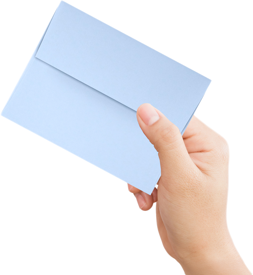 Baby Blue 32lb A4 Invitation Envelopes (4 1/4 x 6 1/4) with Peel & Seal