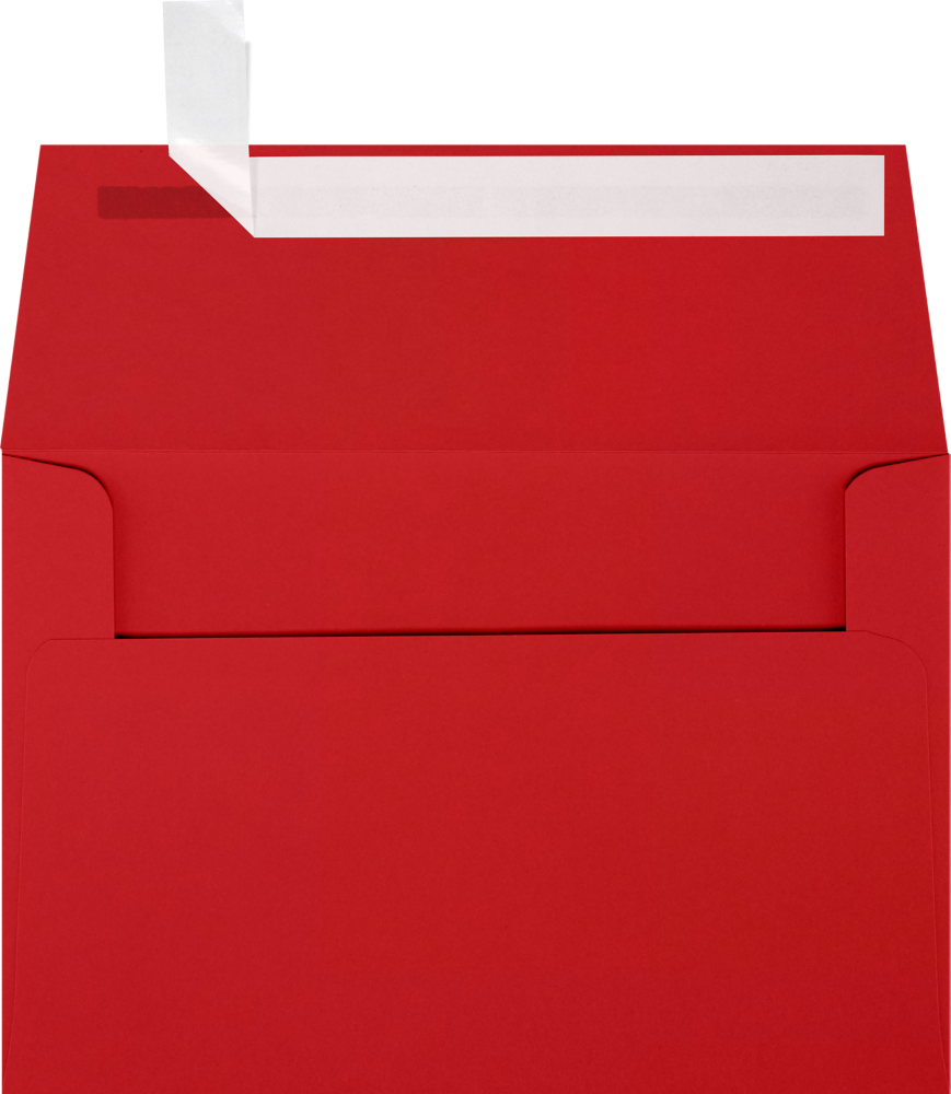 Red 32lb A4 Invitation Envelopes (4 1/4 x 6 1/4) with Peel & Seal