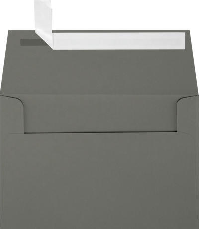 Dark Smoke Gray 32lb A4 Invitation Envelopes (4 1/4 x 6 1/4) with Peel & Seal