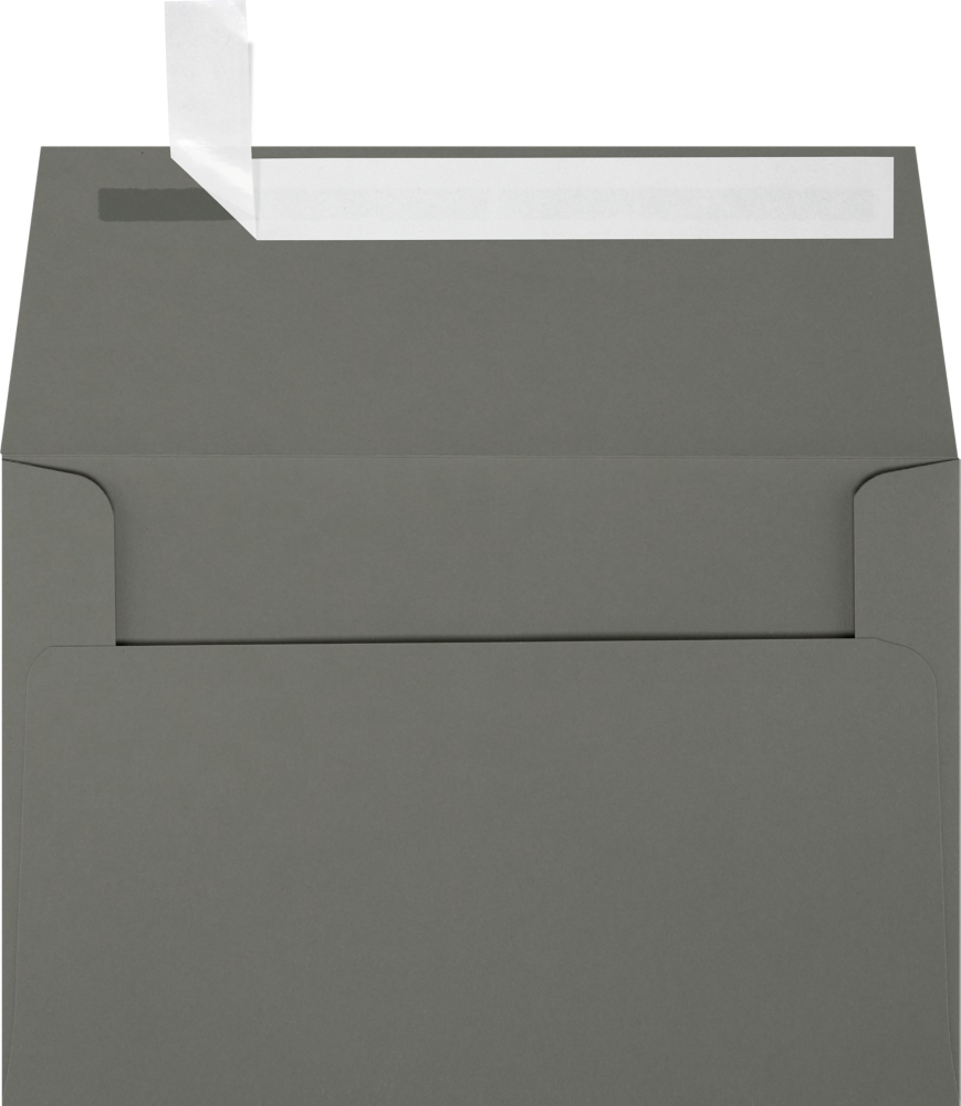 Dark Smoke Gray 32lb A4 Invitation Envelopes (4 1/4 x 6 1/4) with Peel & Seal