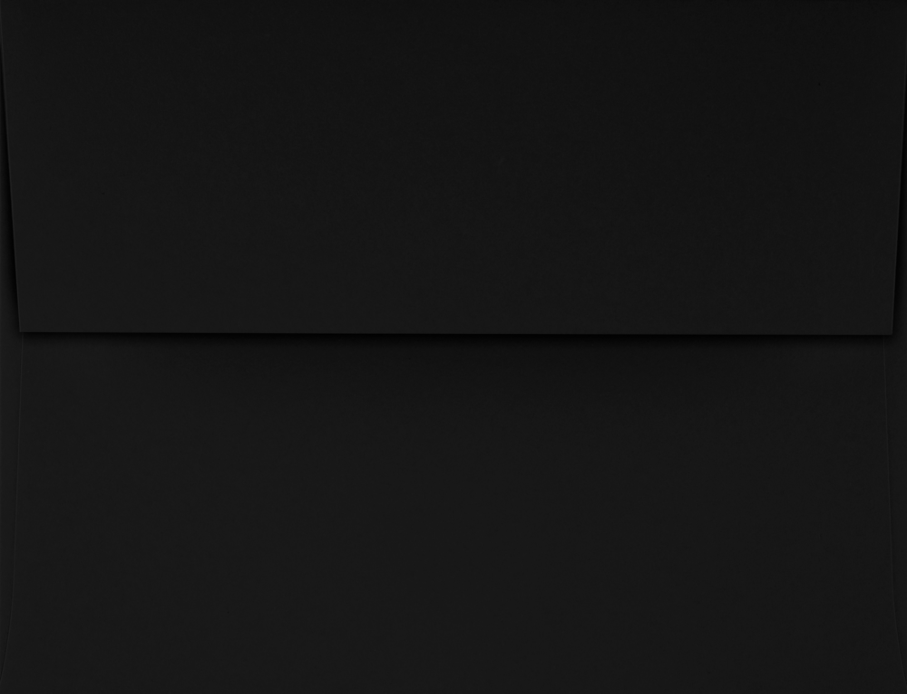 Smooth Midnight Black 32lb A4 Invitation Envelopes (4 1/4 x 6 1/4) with Peel & Seal