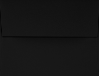 Smooth Midnight Black 32lb A4 Invitation Envelopes (4 1/4 x 6 1/4) with Peel & Seal