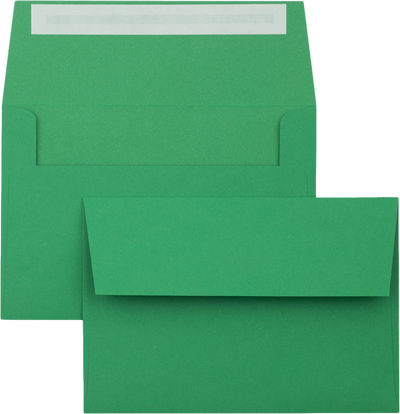 Holiday Green 32lb A4 Invitation Envelopes (4 1/4 x 6 1/4) with Peel & Seal