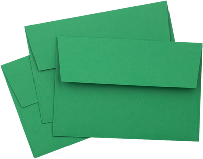 Holiday Green 32lb A4 Invitation Envelopes (4 1/4 x 6 1/4) with Peel & Seal
