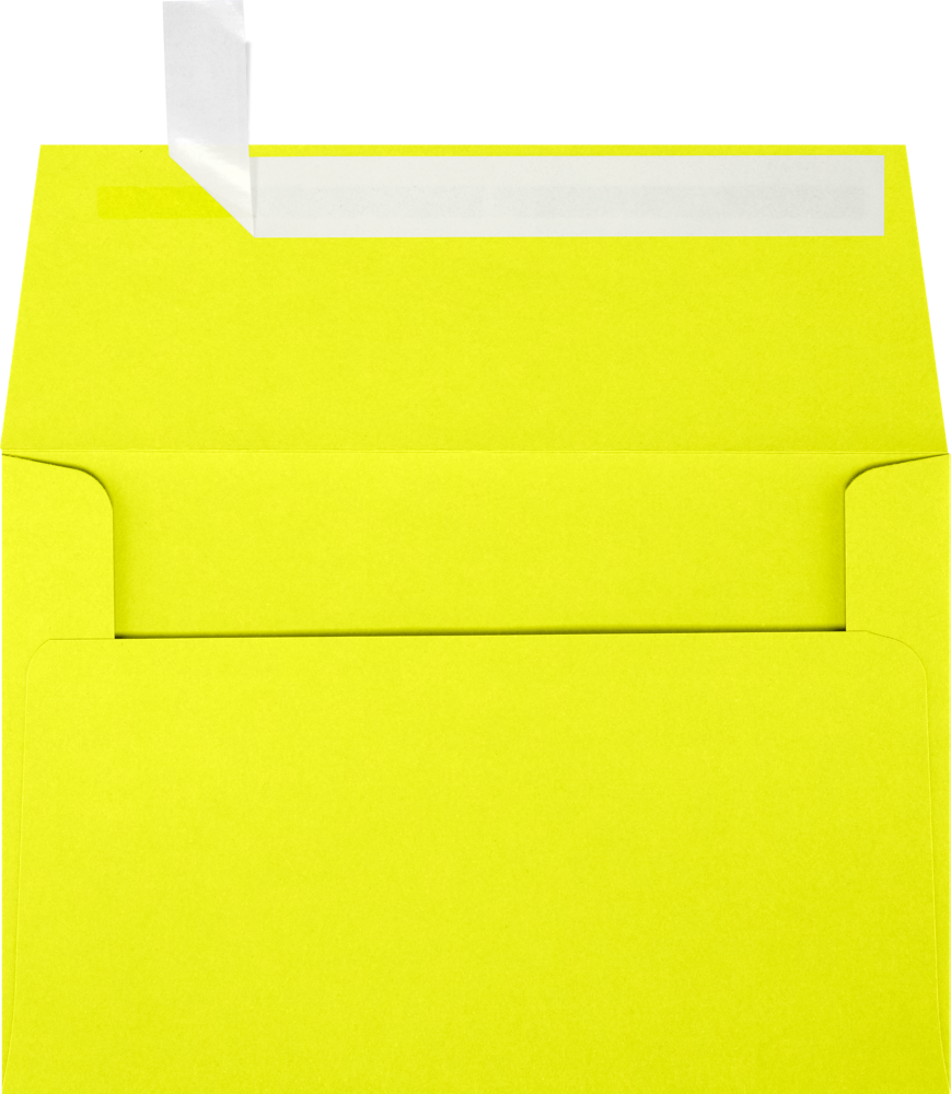 Citrus Yellow 32lb A4 Invitation Envelopes (4 1/4 x 6 1/4) with Peel & Seal