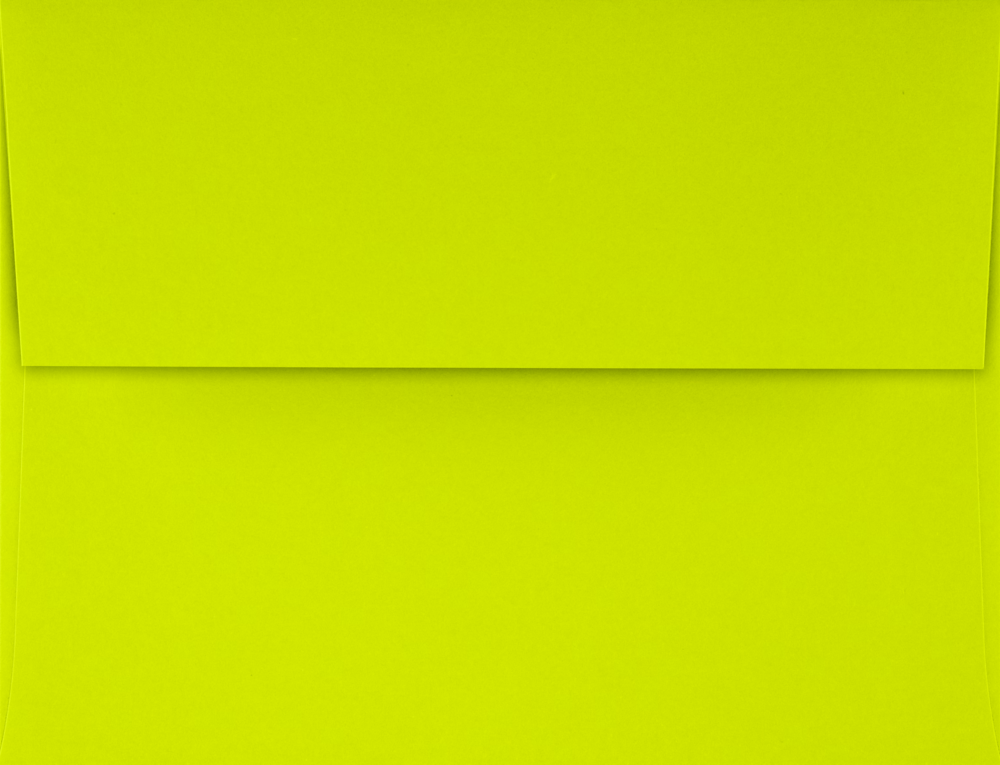 Wasabi Lime Green 32lb A4 Invitation Envelopes (4 1/4 x 6 1/4) with Peel & Seal