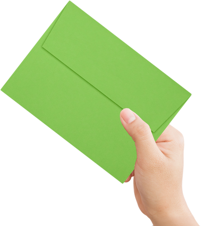Lime Green 32lb A6 Invitation Envelopes (4 3/4 x 6 1/2) with Peel & Seal