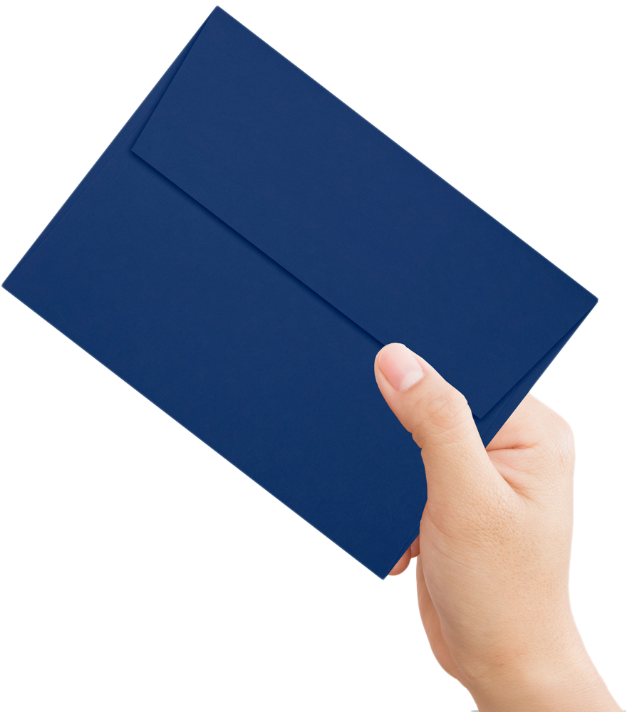 Navy Blue 32lb A6 Invitation Envelopes (4 3/4 x 6 1/2) with Peel & Seal