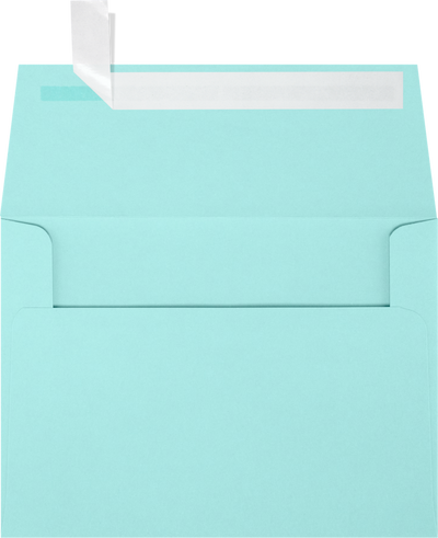 Seafoam Aqua Blue 32lb A6 Invitation Envelopes (4 3/4 x 6 1/2) with Peel & Seal