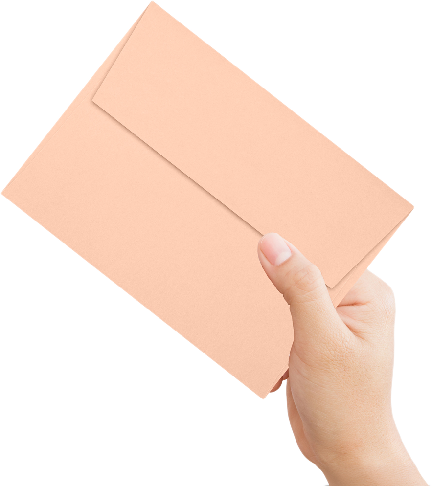 Blush Pink 32lb A6 Invitation Envelopes (4 3/4 x 6 1/2) with Peel & Seal