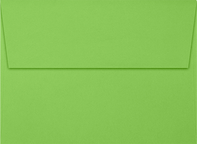 Lime Green 32lb A7 Invitation Envelopes (5 1/4 x 7 1/4) with Peel & Seal