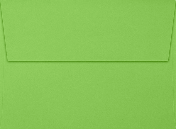 Lime Green 32lb A7 Invitation Envelopes (5 1/4 x 7 1/4) with Peel & Seal