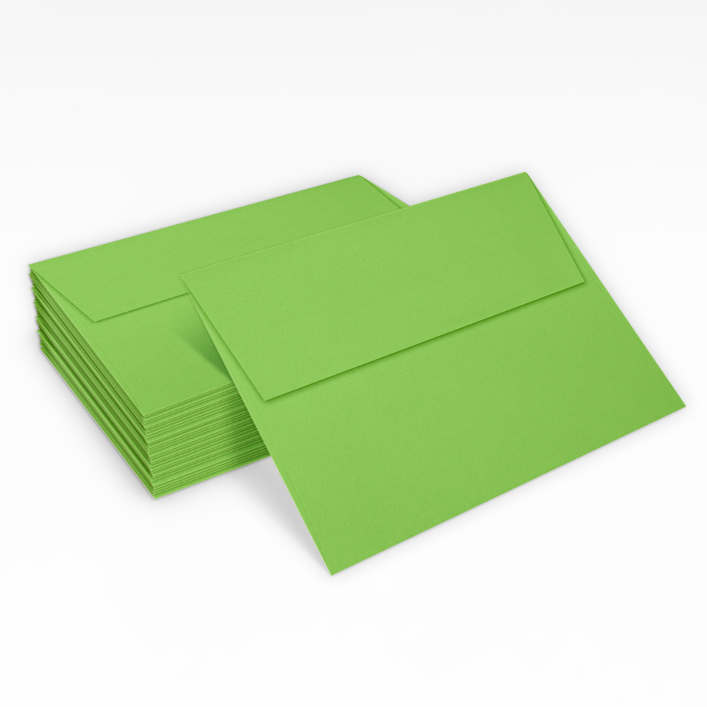 Lime Green 32lb A7 Invitation Envelopes (5 1/4 x 7 1/4) with Peel & Seal