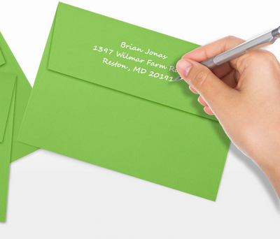 Lime Green 32lb A7 Invitation Envelopes (5 1/4 x 7 1/4) with Peel & Seal