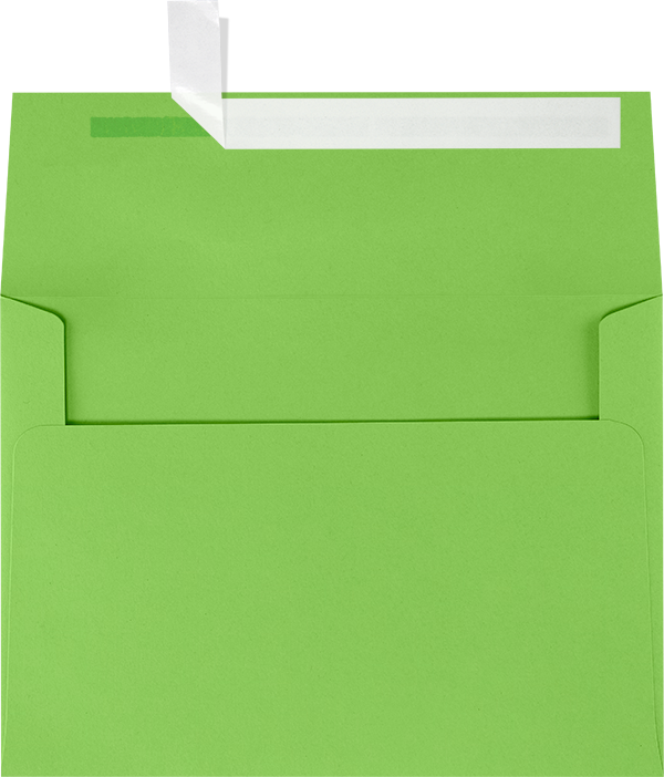 Lime Green 32lb A7 Invitation Envelopes (5 1/4 x 7 1/4) with Peel & Seal