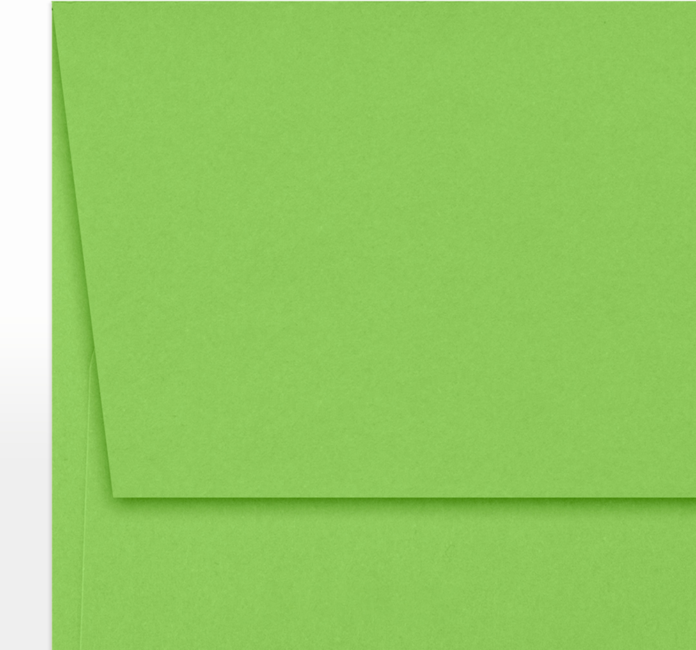 Lime Green 32lb A7 Invitation Envelopes (5 1/4 x 7 1/4) with Peel & Seal