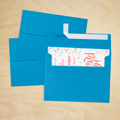 Pool Blue 32lb A7 Invitation Envelopes (5 1/4 x 7 1/4) with Peel & Seal
