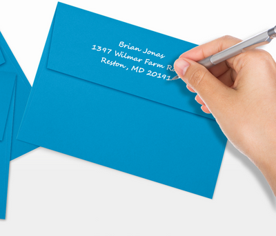 Pool Blue 32lb A7 Invitation Envelopes (5 1/4 x 7 1/4) with Peel & Seal
