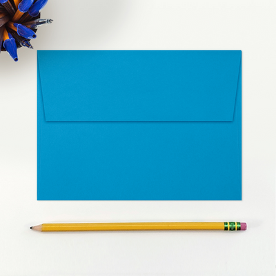 Pool Blue 32lb A7 Invitation Envelopes (5 1/4 x 7 1/4) with Peel & Seal