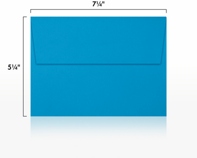 Pool Blue 32lb A7 Invitation Envelopes (5 1/4 x 7 1/4) with Peel & Seal