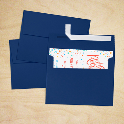 Navy Blue 32lb A7 Invitation Envelopes (5 1/4 x 7 1/4) with Peel & Seal