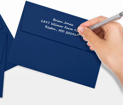 Navy Blue 32lb A7 Invitation Envelopes (5 1/4 x 7 1/4) with Peel & Seal