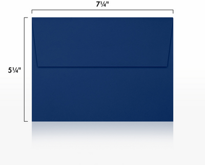 Navy Blue 32lb A7 Invitation Envelopes (5 1/4 x 7 1/4) with Peel & Seal